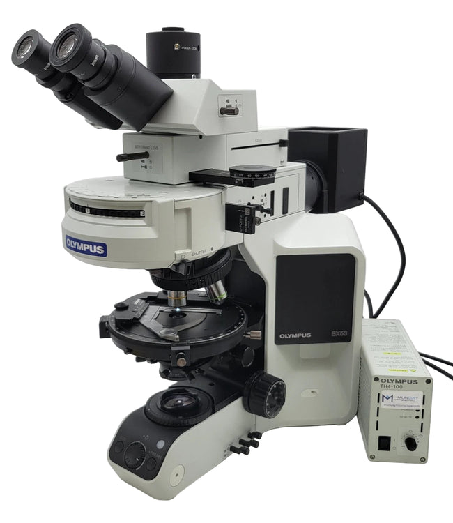 Olympus Microscope BX53 Pol Polarizing with Bertrand Lens & Trinocular Head