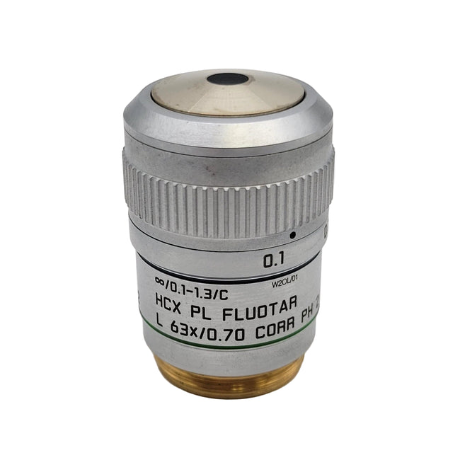 Leica Microscope Objective HCX PL Fluotar L 63x Corr Ph2 Phase Contrast 506217 - microscopemarketplace