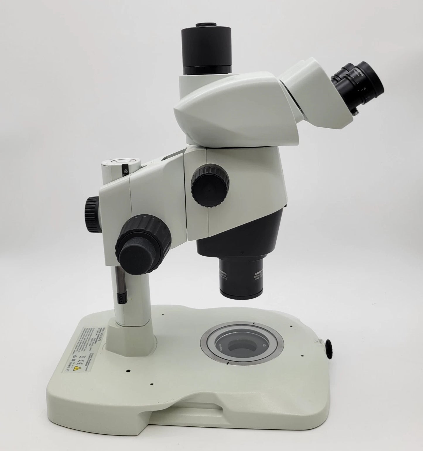 Olympus Stereo Microscope SZX10 DF with LED Transmitted Light Stand & Trinocular - microscopemarketplace