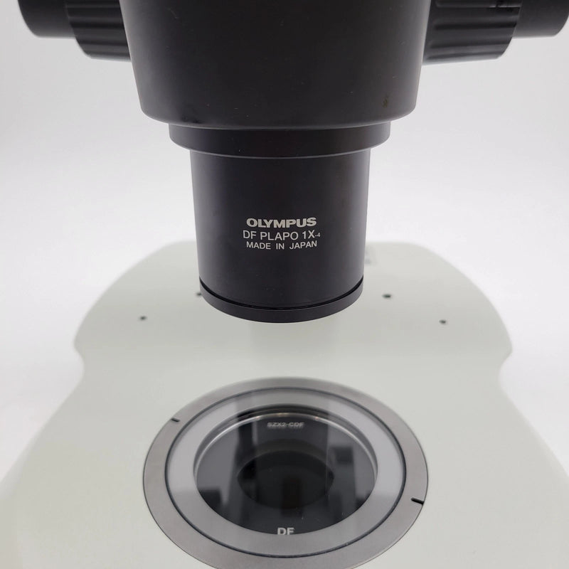 Olympus Stereo Microscope SZX10 DF with LED Transmitted Light Stand & Trinocular - microscopemarketplace