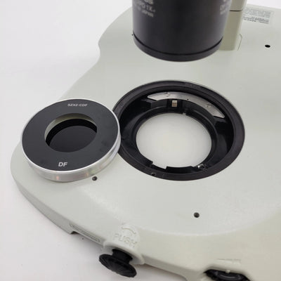 Olympus Stereo Microscope SZX10 DF with LED Transmitted Light Stand & Trinocular - microscopemarketplace