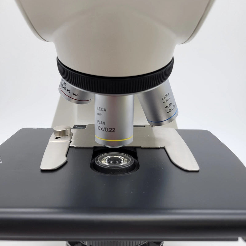 Leica Microscope DM750 LED with 4x, 10x, 40x, and 100x Oil - microscopemarketplace