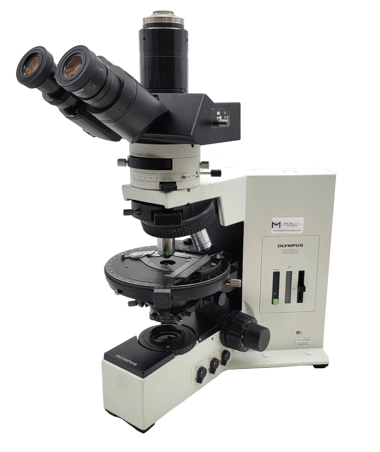 Olympus Microscope BX50 Pol Polarizing with Trinocular Head