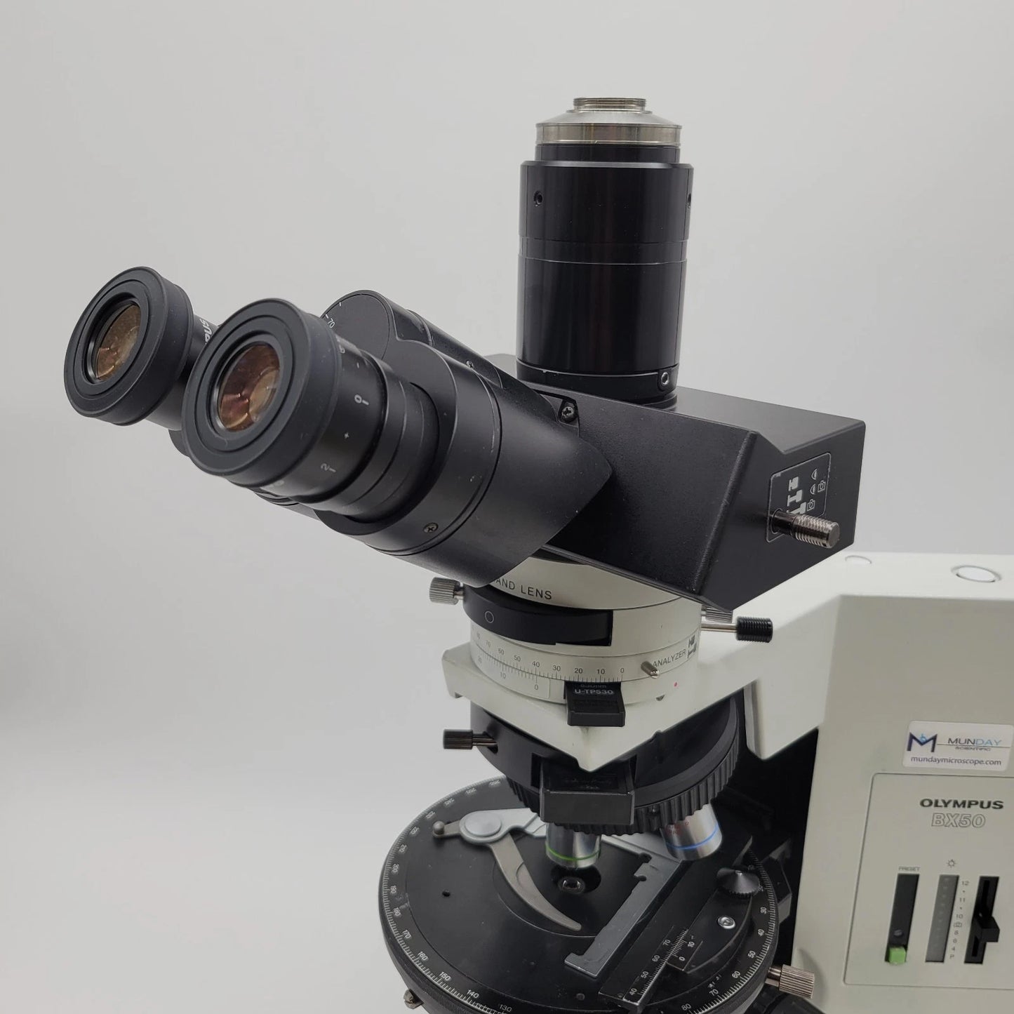 Olympus Microscope BX50 Pol Polarizing with Trinocular Head