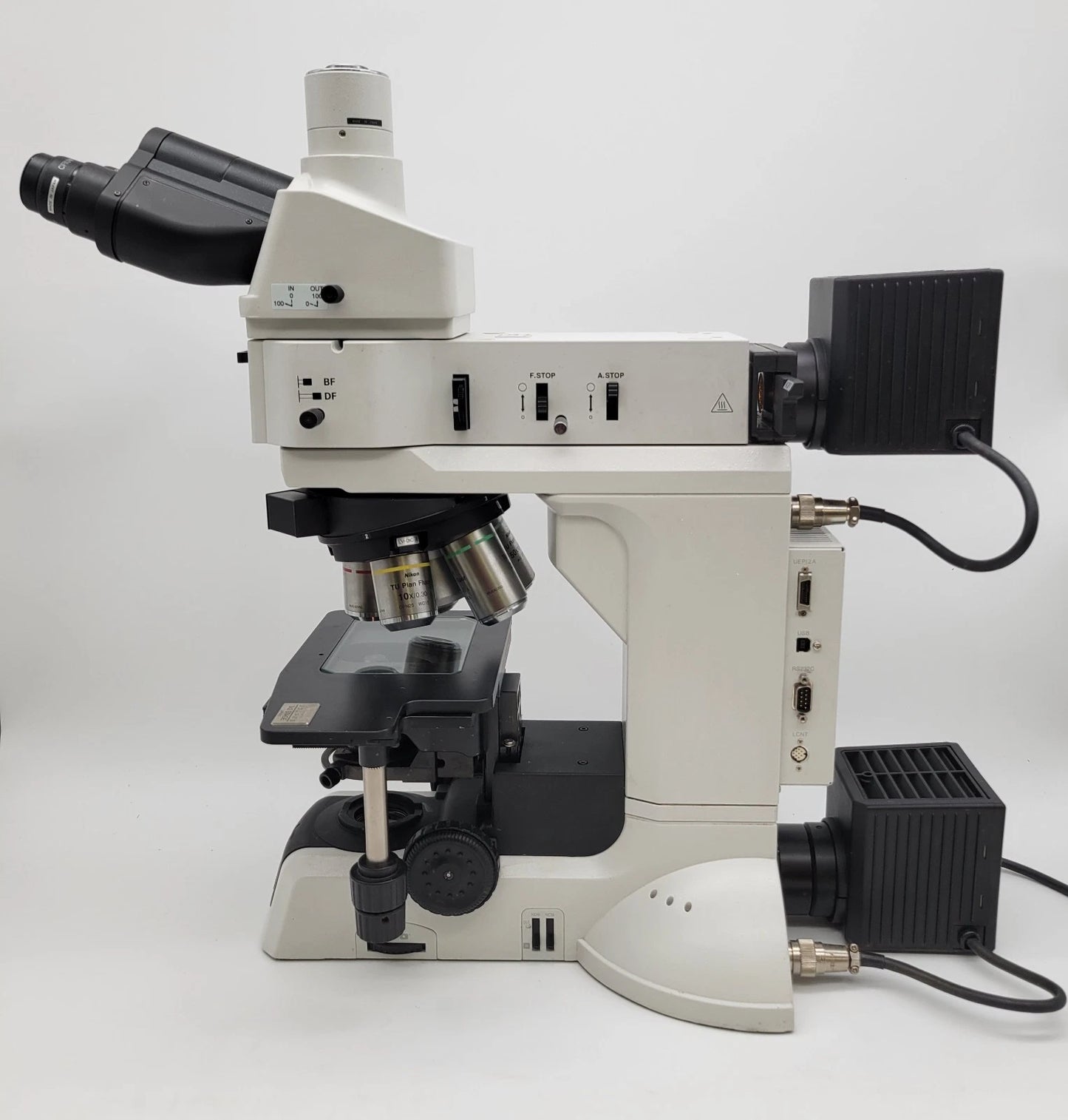 Nikon Microscope Eclipse LV100 Motorized BF/DF DIC Reflected Light & Trinocular Head - microscopemarketplace