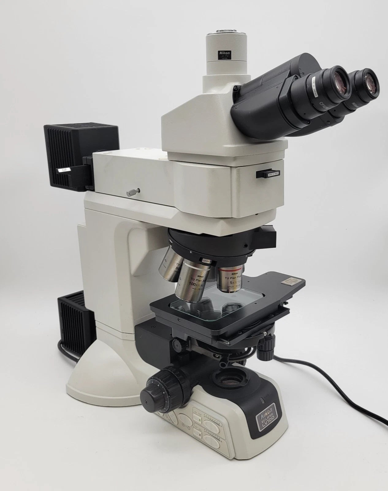 Nikon Microscope Eclipse LV100 Motorized BF/DF DIC Reflected Light & Trinocular Head - microscopemarketplace
