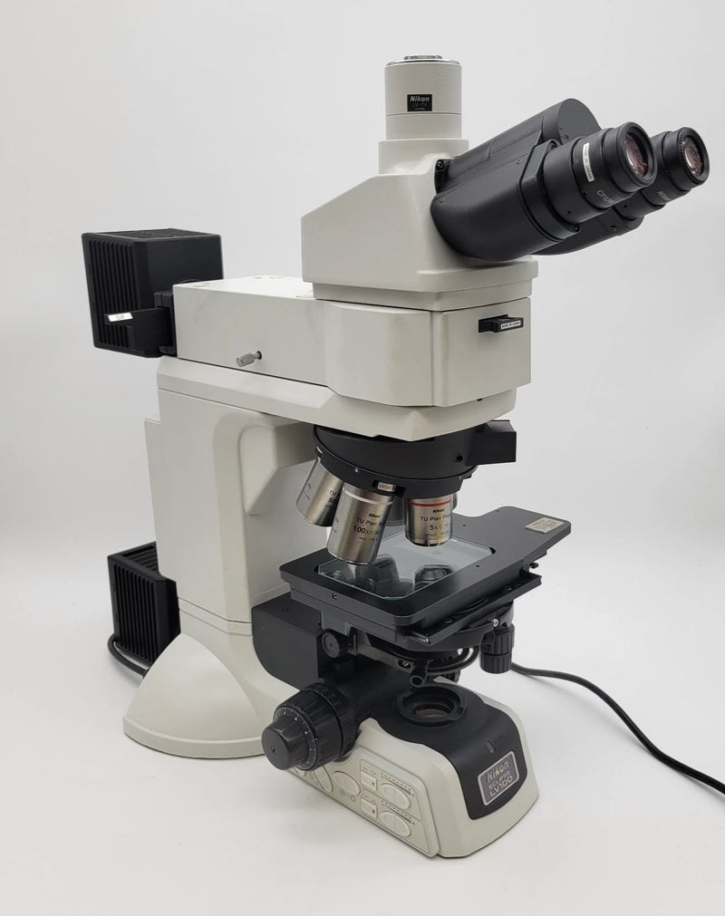 Nikon Microscope Eclipse LV100 Motorized BF/DF DIC Reflected Light & Trinocular Head - microscopemarketplace