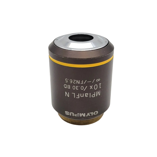 Olympus Microscope Objective MPlanFL N 10x BD Brightfield Darkfield - Microscope Marketplace