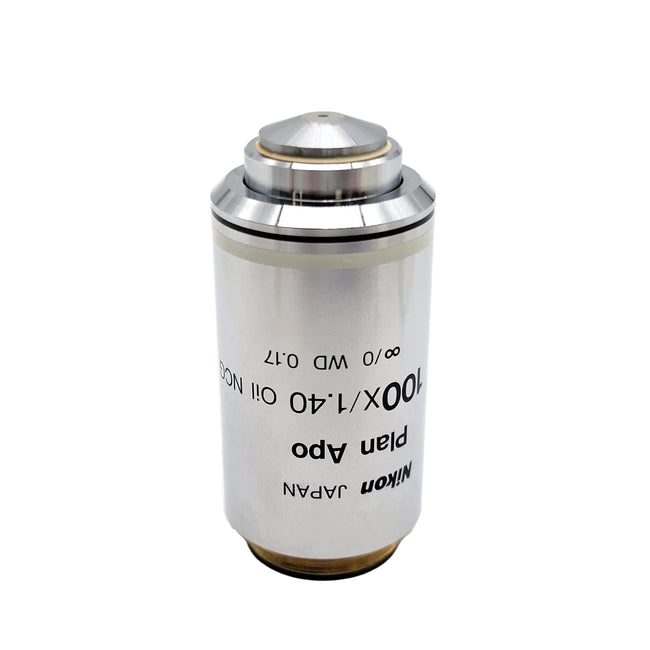 Nikon Microscope Objective CFI Plan Apo 100x Oil NCG No Cover Glass - Microscope Marketplace