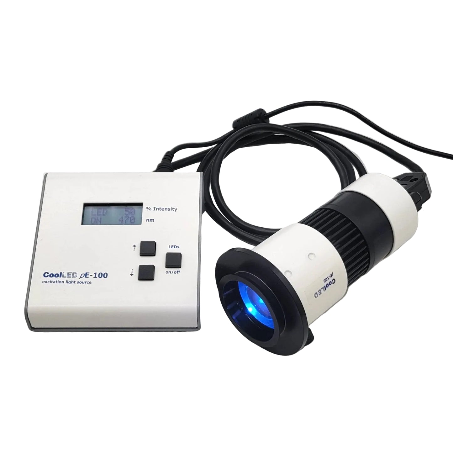Leica Microscope CoolLED pE-100 Single Wavelength Excitation Light Source 470nm - microscopemarketplace