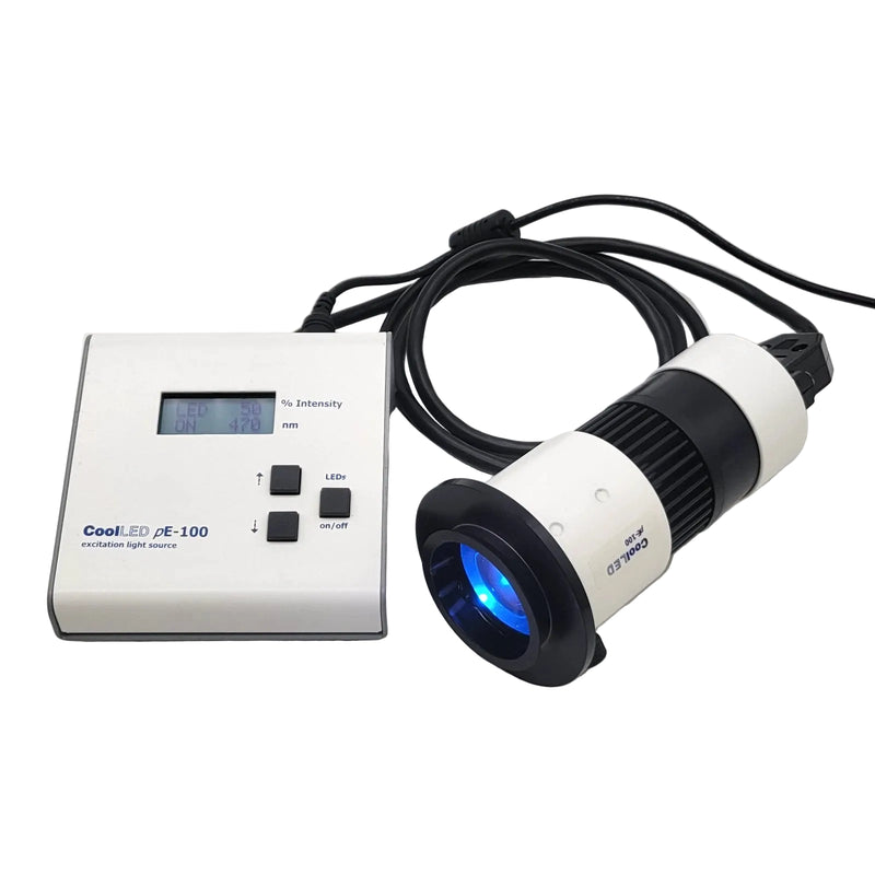 Leica Microscope CoolLED pE-100 Single Wavelength Excitation Light Source 470nm - microscopemarketplace