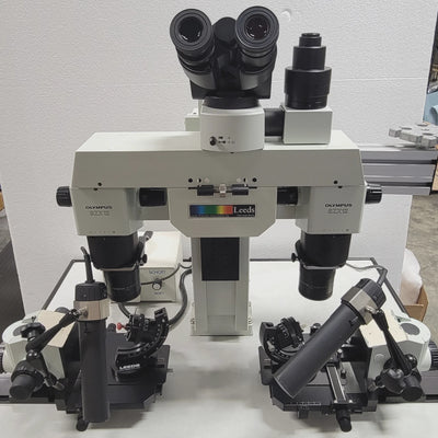 Olympus Leeds Forensics Bullet Comparison Microscope SZX12 with Motorized Table - Microscope Marketplace