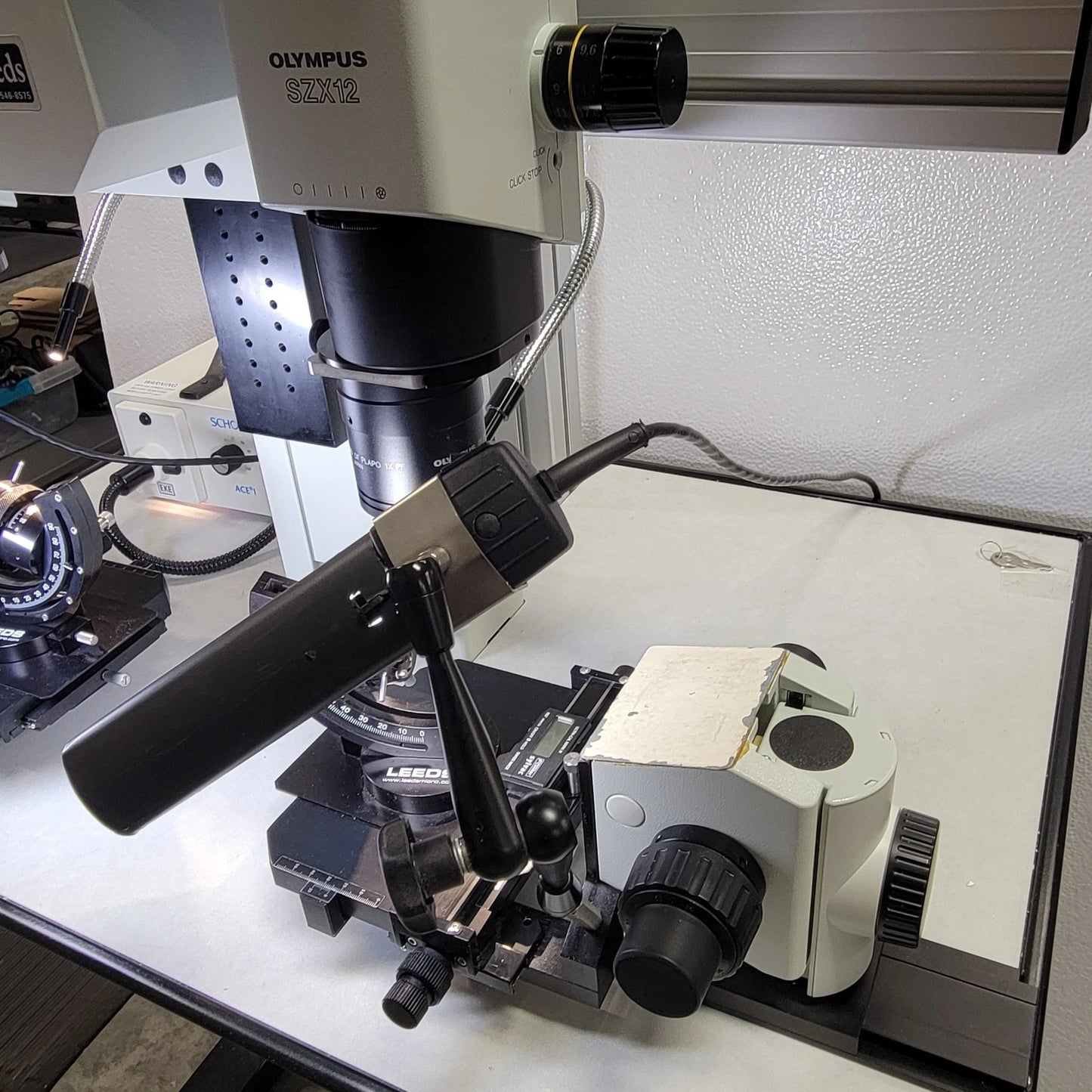 Olympus Leeds Forensics Bullet Comparison Microscope SZX12 with Motorized Table - Microscope Marketplace