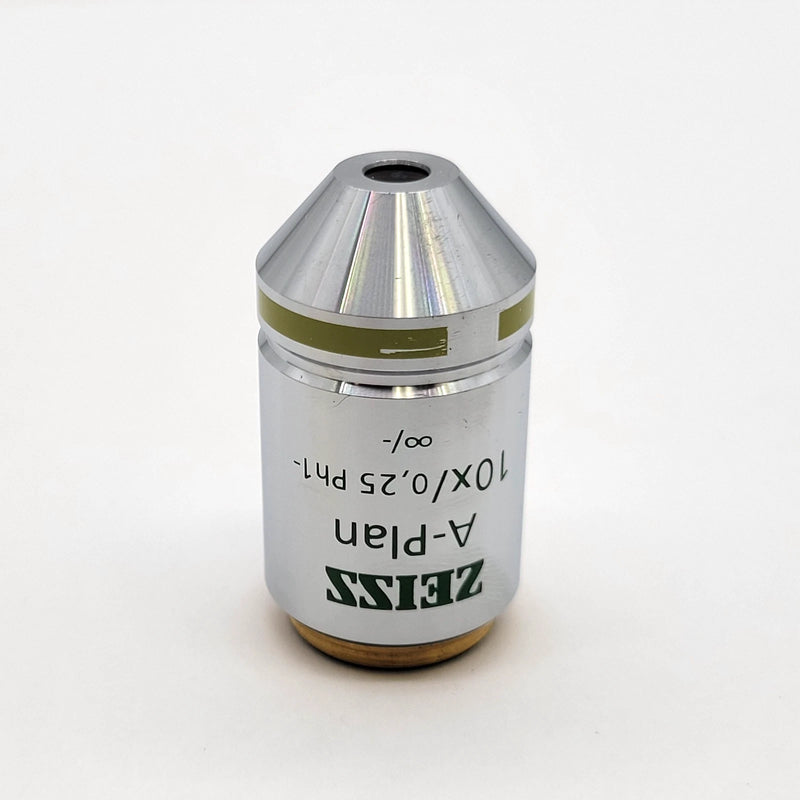 Zeiss Microscope Objective A-Plan 10x Ph1- Negative Phase Contrast - Microscope Marketplace