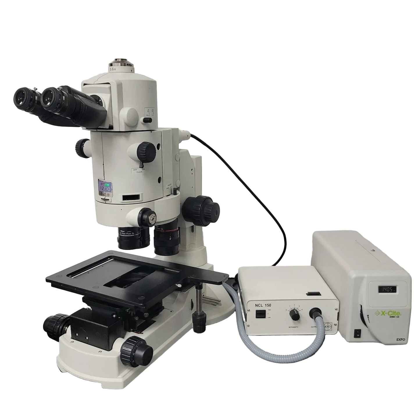Nikon Stereo Microscope AZ100 Multizoom with Fluorescence and Trinocular Head - Microscope Marketplace