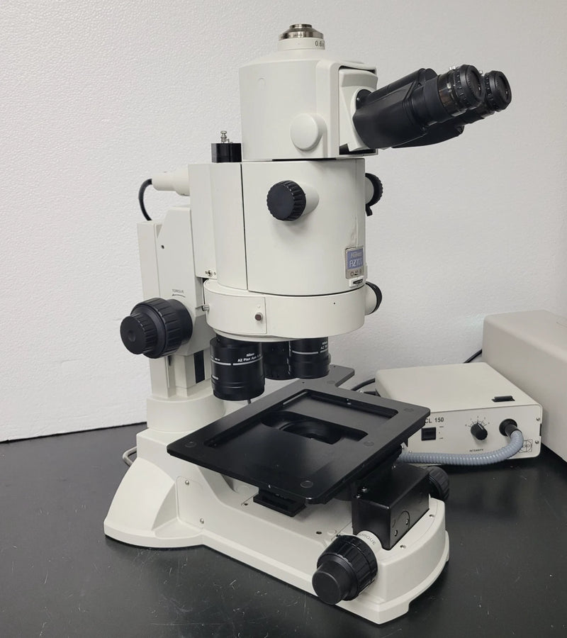 Nikon Stereo Microscope AZ100 Multizoom with Fluorescence and Trinocular Head - Microscope Marketplace