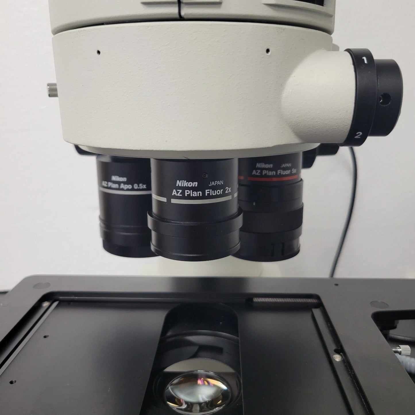 Nikon Stereo Microscope AZ100 Multizoom with Fluorescence and Trinocular Head - Microscope Marketplace