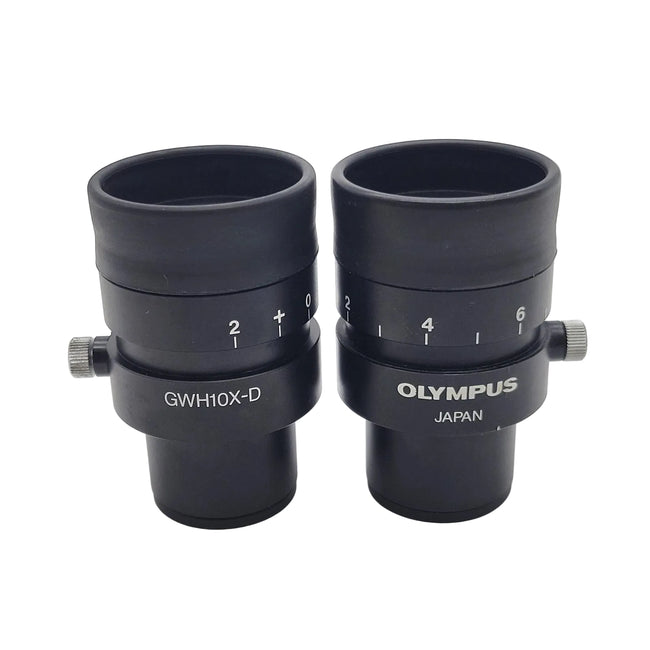 Olympus Stereo Microscope Eyepiece Pair GWH10X-D 10x Eyepieces for SZH - Microscope Marketplace