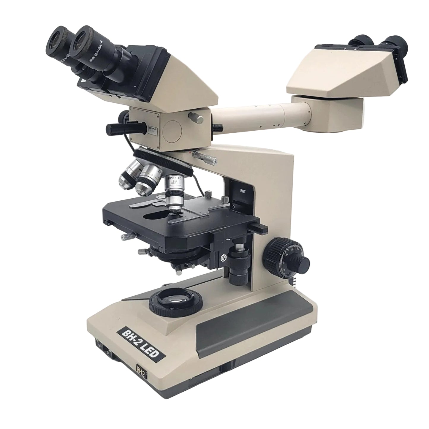 Olympus Microscope BH-2 LED with Front to Back Pointer Bridge and 100x BH2 - Microscope Marketplace
