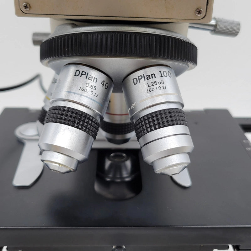 Olympus Microscope BH-2 LED with Front to Back Pointer Bridge and 100x BH2 - Microscope Marketplace
