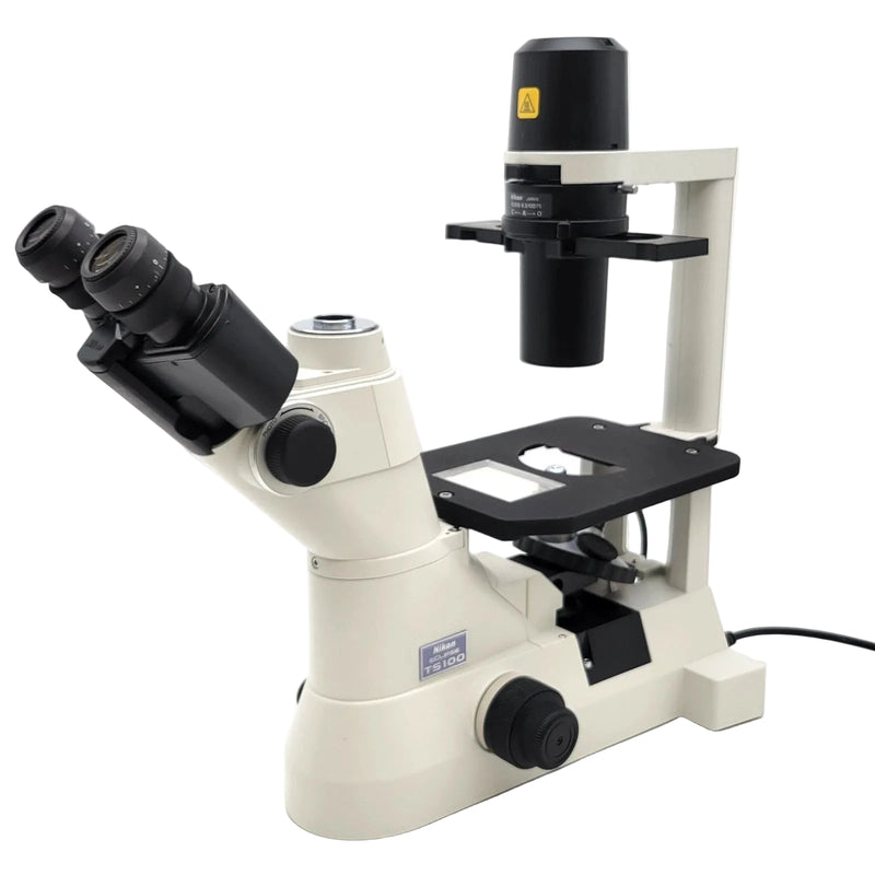 Nikon Microscope Eclipse TS100 with Trinocular Head, Phase Contrast Tissue Culture - Microscope Marketplace