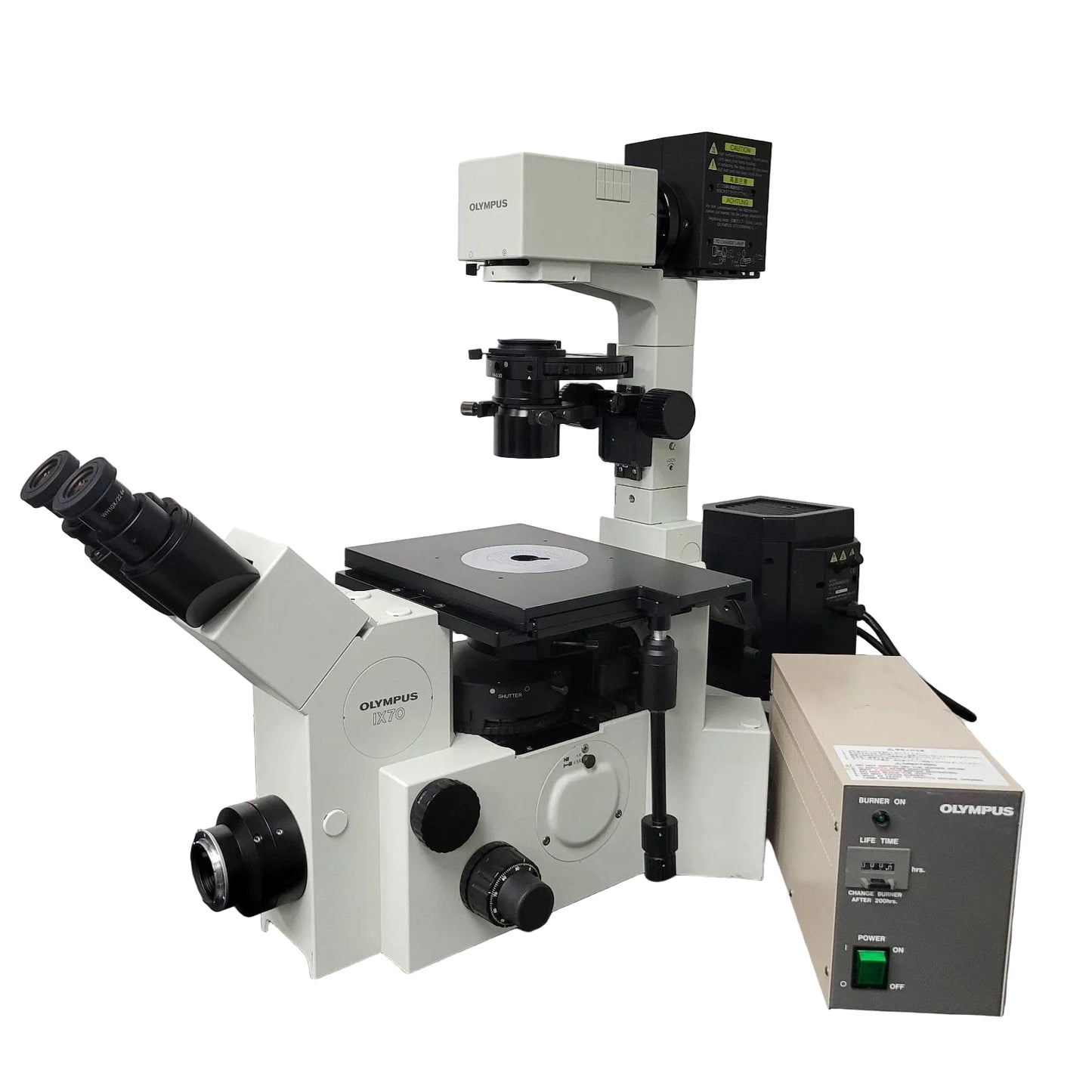 Olympus Microscope IX70 with Fluorescence and Phase Contrast