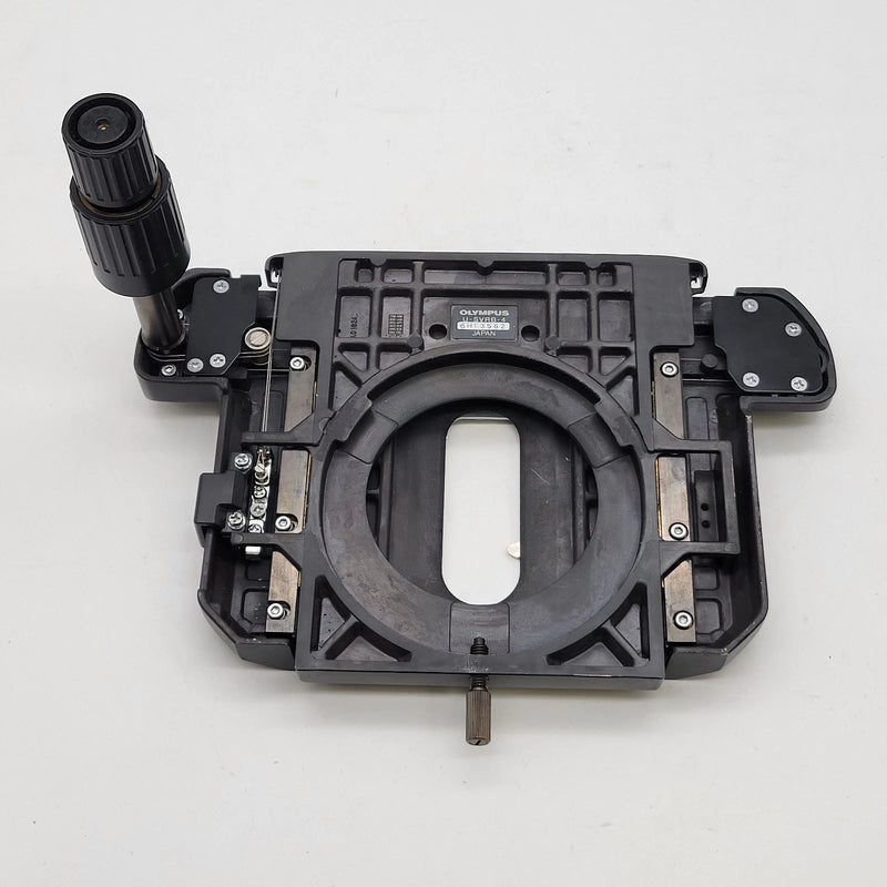 Olympus Microscope XY Stage U-SVRB-4 with Slide Holder for BX Series *DEAL* - Microscope Marketplace