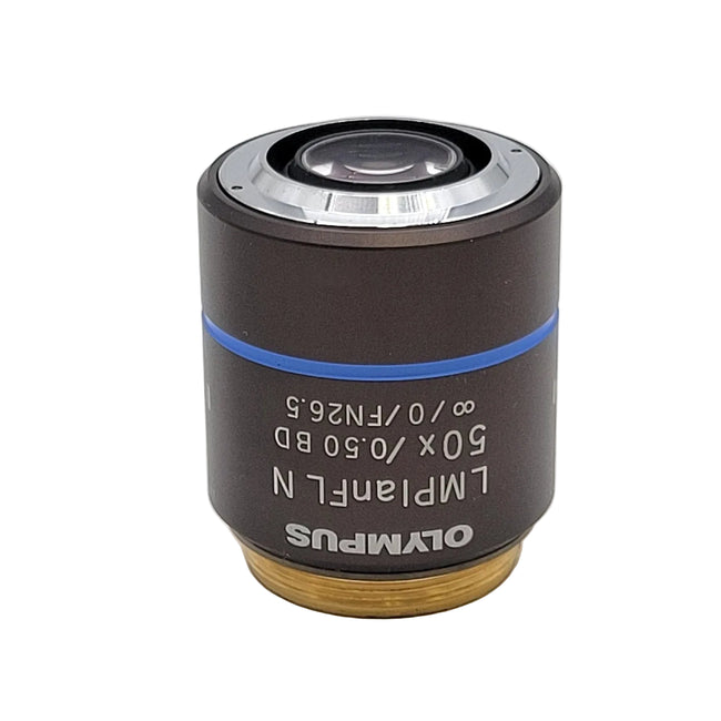 Olympus Microscope Objective LMPlanFL N 50x BD Brightfield Darkfield - Microscope Marketplace