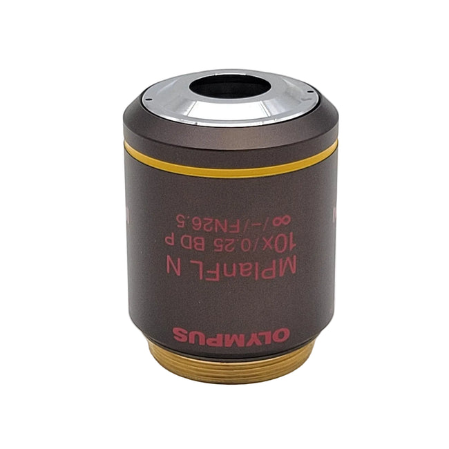 Olympus Microscope Objective MPlanFL N 10x BD P Pol - Microscope Marketplace