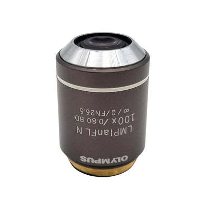 Olympus Microscope Objective LMPlanFL N 100x BD Brightfield Darkfield - Microscope Marketplace