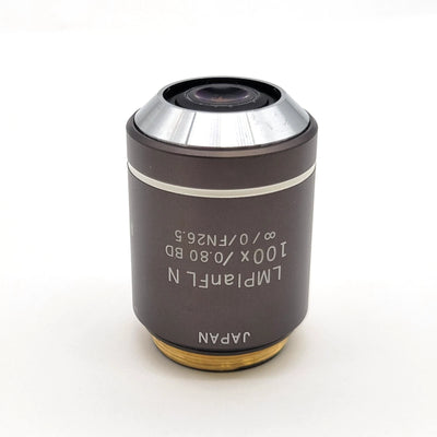 Olympus Microscope Objective LMPlanFL N 100x BD Brightfield Darkfield - Microscope Marketplace