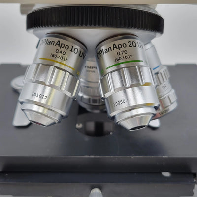 Olympus Microscope BH-2 with DplanApo UV Objectives and Trinocular Head - Microscope Marketplace