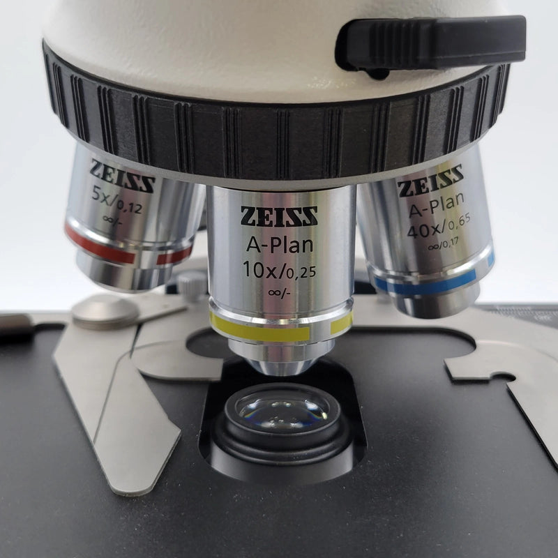 Zeiss Microscope Axio Lab.A1 with 50x and 100x Oil Axiolab A1 - Microscope Marketplace