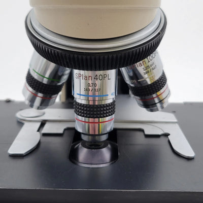 Olympus Microscope BH-2 with Phase Contrast, SPlan Objectives & Trinocular Head - Microscope Marketplace
