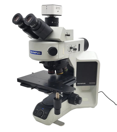 Olympus Microscope BX53M Metallurgical with DIC, Trinocular Head & Camera - Microscope Marketplace