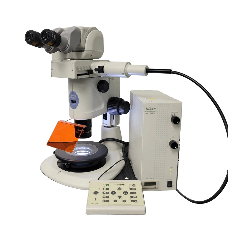Nikon Stereo Microscope SMZ1500 with Fluorescence, Photo Port & Schott VisiLED - Microscope Marketplace