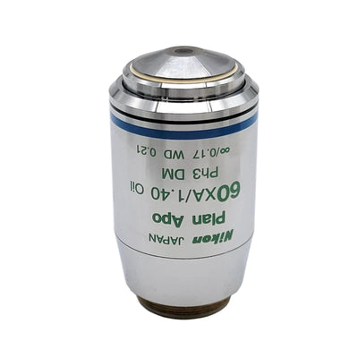 Nikon Microscope Objective CFI Plan Apo 60XA 1.40 Oil Ph3 DM 60x Phase Contrast - Microscope Marketplace