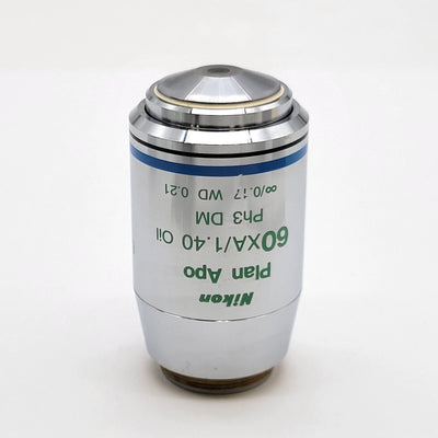 Nikon Microscope Objective CFI Plan Apo 60XA 1.40 Oil Ph3 DM 60x Phase Contrast - Microscope Marketplace