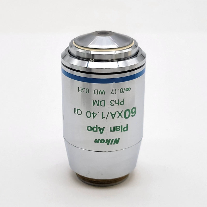 Nikon Microscope Objective CFI Plan Apo 60XA 1.40 Oil Ph3 DM 60x Phase Contrast - Microscope Marketplace
