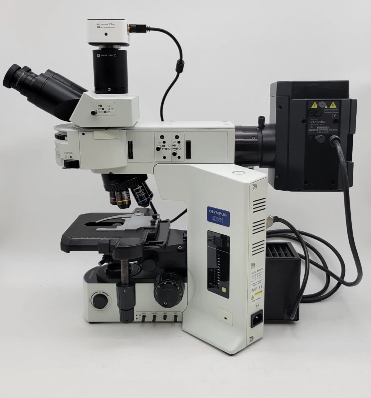 Olympus Microscope BX51 with Fluorescence, Trinocular Head & Camera - Microscope Marketplace