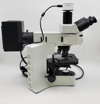 Olympus Microscope BX41 with FISH Fluorescence, Trinocular Head and Camera - Microscope Marketplace