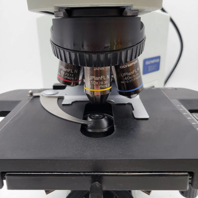 Olympus Microscope BX41 with FISH Fluorescence, Trinocular Head and Camera - Microscope Marketplace