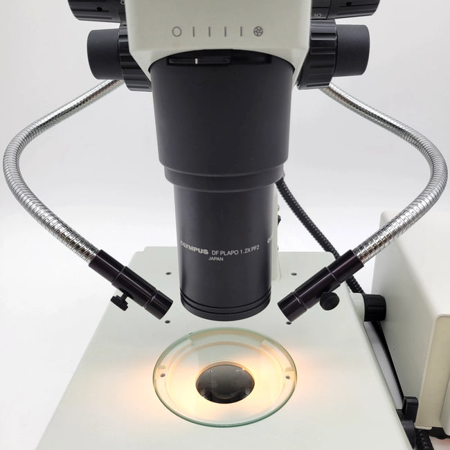 Schott Stereo Microscope Dual Gooseneck Fiber Optic Illuminator for SZX-FOF - Microscope Marketplace
