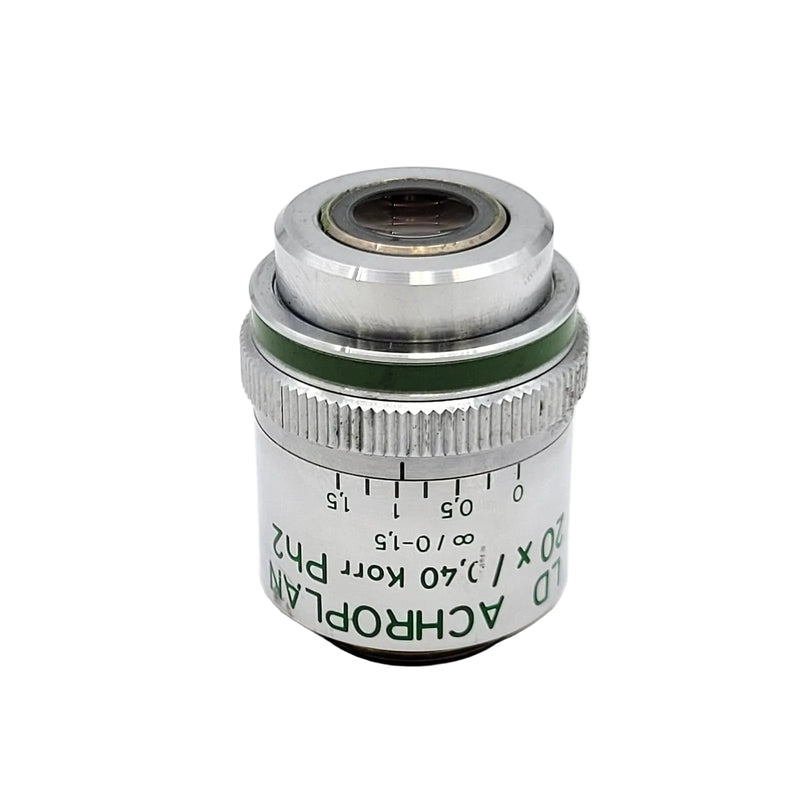 Zeiss Microscope Objective LD Achroplan 20x Ph2 with Correction 440845 Phase Contrast - Microscope Marketplace
