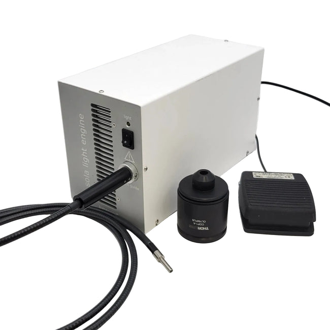 Lumencor SOLA Microscope Light Engine with Light Guide & Foot Switch for Olympus