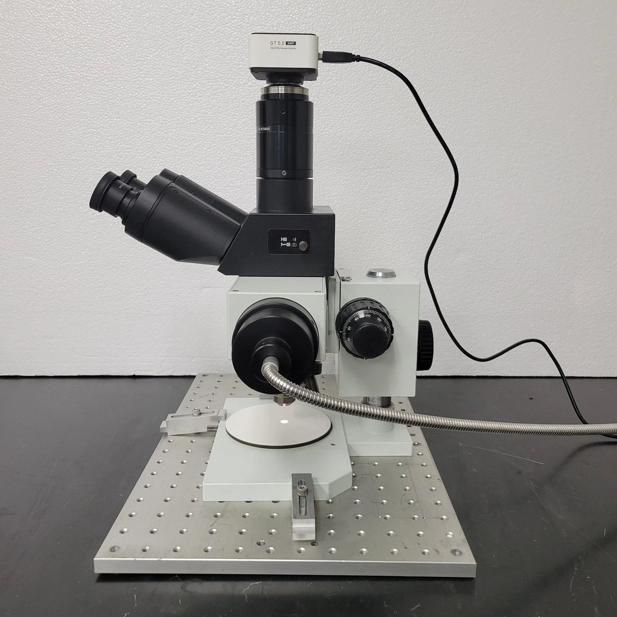 Olympus Metallurgical Reflected Light Microscope with Trinocular Head & Camera