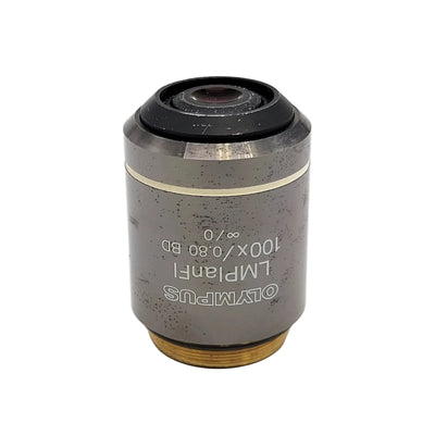 Olympus Microscope Objective LMPlanFl 100x BD Brightfield Darkfield - microscopemarketplace