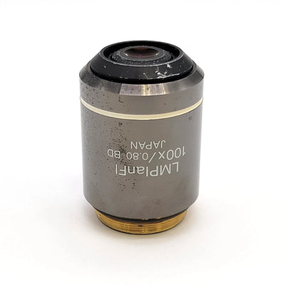 Olympus Microscope Objective LMPlanFl 100x BD Brightfield Darkfield - microscopemarketplace