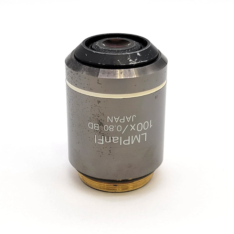 Olympus Microscope Objective LMPlanFl 100x BD Brightfield Darkfield - microscopemarketplace