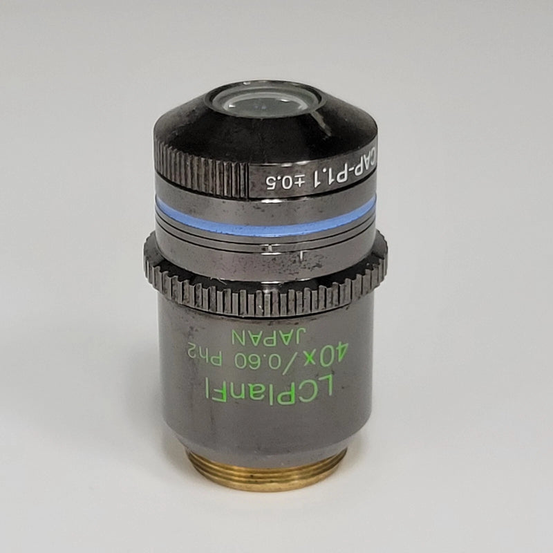Olympus Microscope Objective LCPlanFl 40x Ph2 Phase Contrast - microscopemarketplace